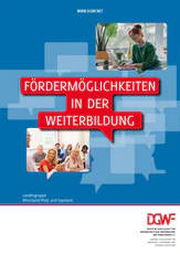 Cover DGWF-Broschüre: Fördermöglichkeiten in der Weiterbildung